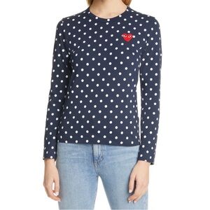 Comme Des Garçon Play Polka Dot Heart Logo T-shirt M